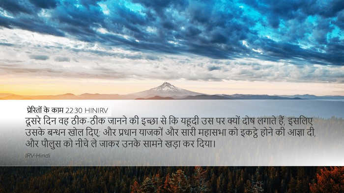 प्रेरितों के काम 22:30 HINIRV Bible Verse Image