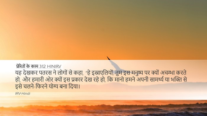 प्रेरितों के काम 3:12 HINIRV Bible Verse Image