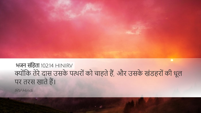 भजन संहिता 102:14 HINIRV Bible Verse Image