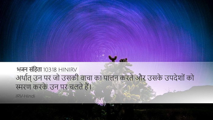 भजन संहिता 103:18 HINIRV Desktop Wallpaper - अर्थात् उन पर जो - Desktop Bible Verse Wallpaper