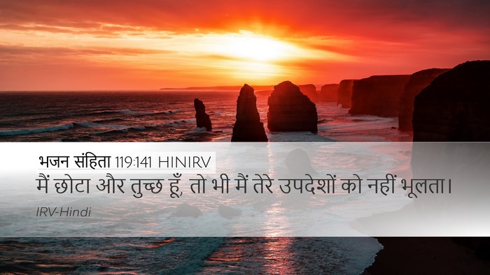 भजन संहिता 119:141 HINIRV Bible Verse Image