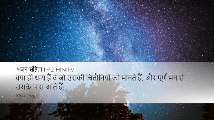 भजन संहिता 119:2 HINIRV Desktop Wallpaper - क्या ही धन्य हैं वे - Desktop Bible Verse Wallpaper