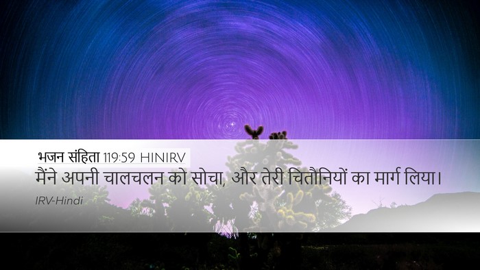 भजन संहिता 119:59 HINIRV Bible Verse Image