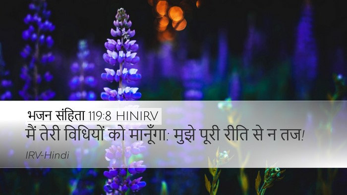 भजन संहिता 119:8 HINIRV Desktop Wallpaper - मैं तेरी विधियों - Desktop Bible Verse Wallpaper