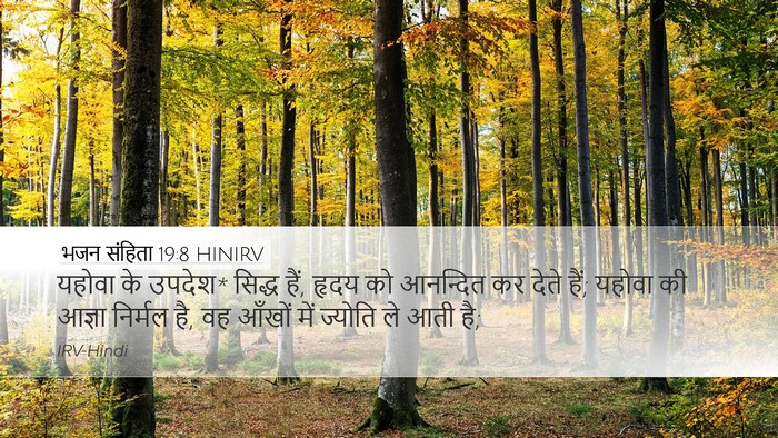 भजन संहिता 19:8 HINIRV Bible Verse Image