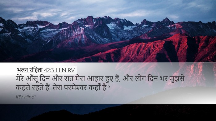 भजन संहिता 42:3 HINIRV Bible Verse Image