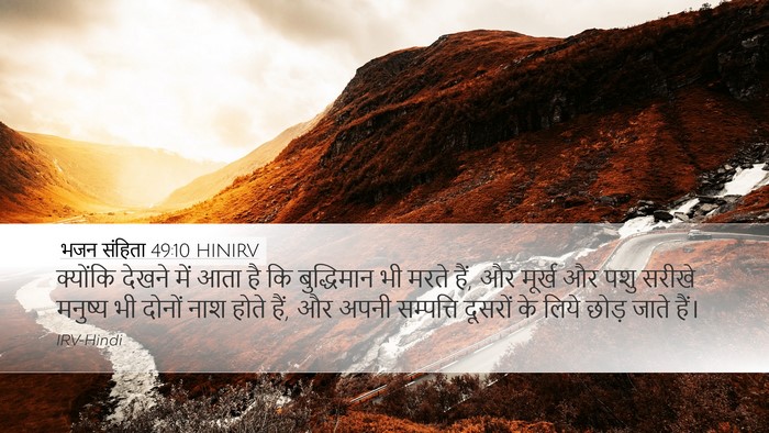 भजन संहिता 49:10 HINIRV Bible Verse Image
