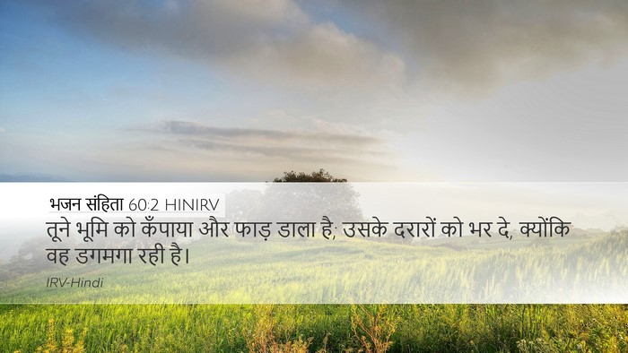 भजन संहिता 60:2 HINIRV Desktop Wallpaper - तूने भूमि को - Desktop Bible Verse Wallpaper