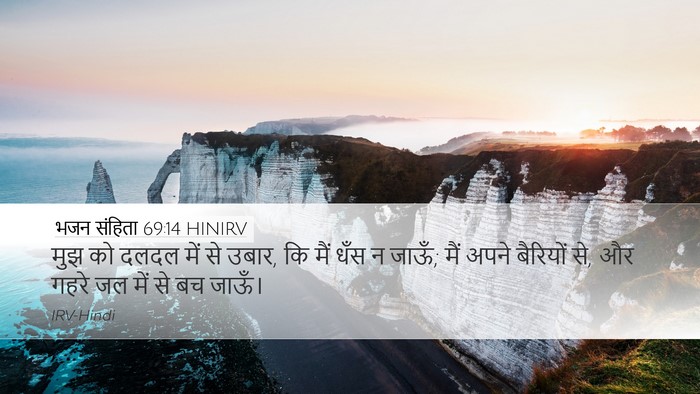भजन संहिता 69:14 HINIRV Desktop Wallpaper - मुझ को दलदल में से - Desktop Bible Verse Wallpaper