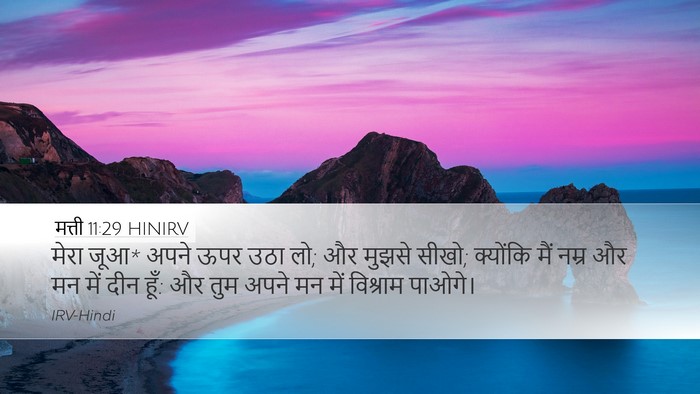 मत्ती 11:29 HINIRV Bible Verse Image