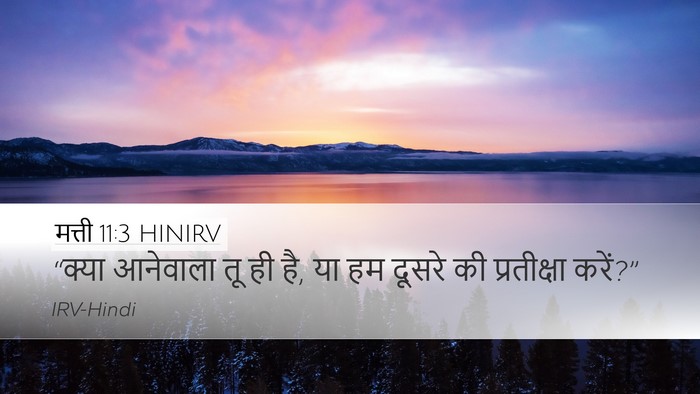 मत्ती 11:3 HINIRV Desktop Wallpaper - “क्या आनेवाला तू - Desktop Bible Verse Wallpaper