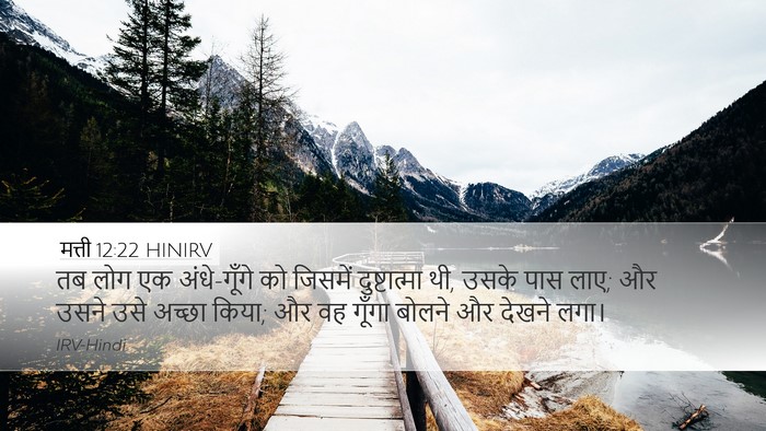 मत्ती 12:22 HINIRV Bible Verse Image
