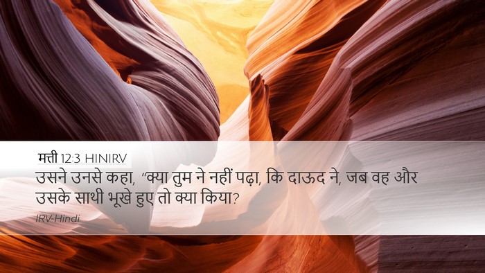 मत्ती 12:3 HINIRV Desktop Wallpaper - उसने उनसे कहा, - Desktop Bible Verse Wallpaper