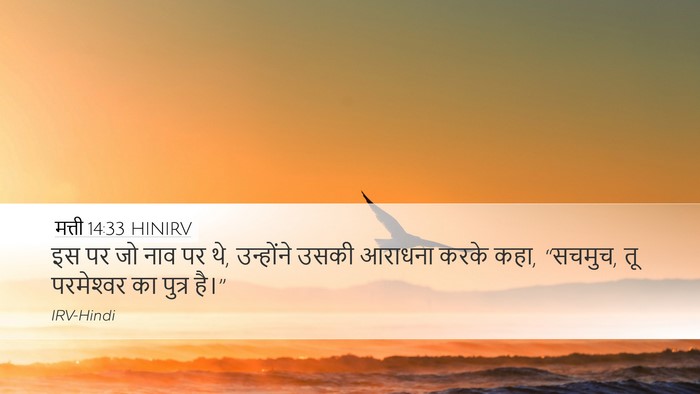 मत्ती 14:33 HINIRV Bible Verse Image