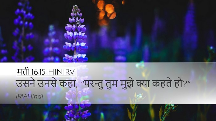 मत्ती 16:15 HINIRV Bible Verse Image