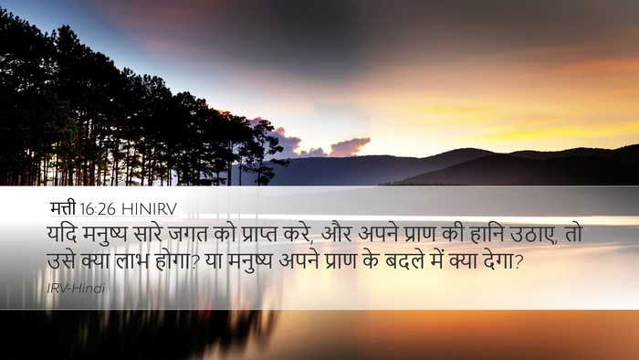 मत्ती 16:26 HINIRV Bible Verse Image