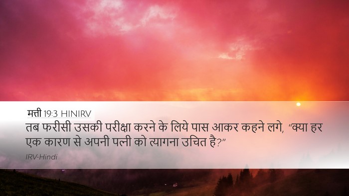 मत्ती 19:3 HINIRV Desktop Wallpaper - तब फरीसी उसकी - Desktop Bible Verse Wallpaper
