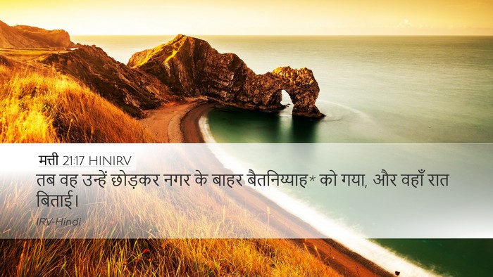 मत्ती 21:17 HINIRV Bible Verse Image