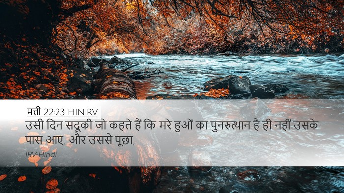 मत्ती 22:23 HINIRV Bible Verse Image
