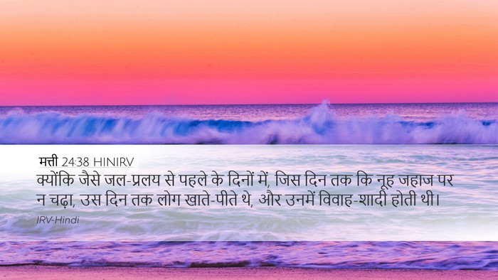मत्ती 24:38 HINIRV Bible Verse Image