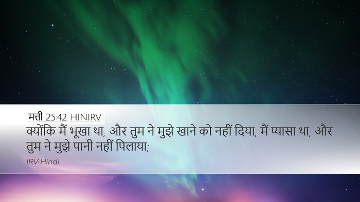 मत्ती 25:42 HINIRV Bible Verse Image