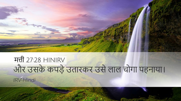 मत्ती 27:28 HINIRV Bible Verse Image