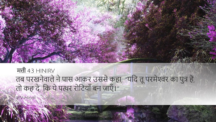 मत्ती 4:3 HINIRV Bible Verse Image