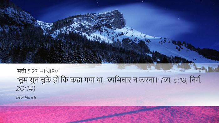 मत्ती 5:27 HINIRV Bible Verse Image