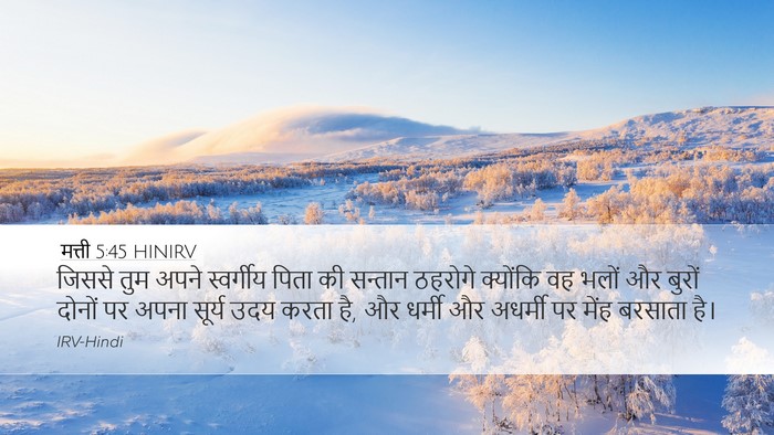 मत्ती 5:45 HINIRV Desktop Wallpaper - जिससे तुम अपने - Desktop Bible Verse Wallpaper