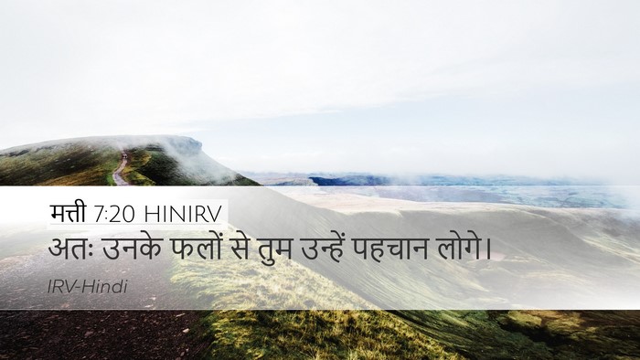 मत्ती 7:20 HINIRV Bible Verse Image