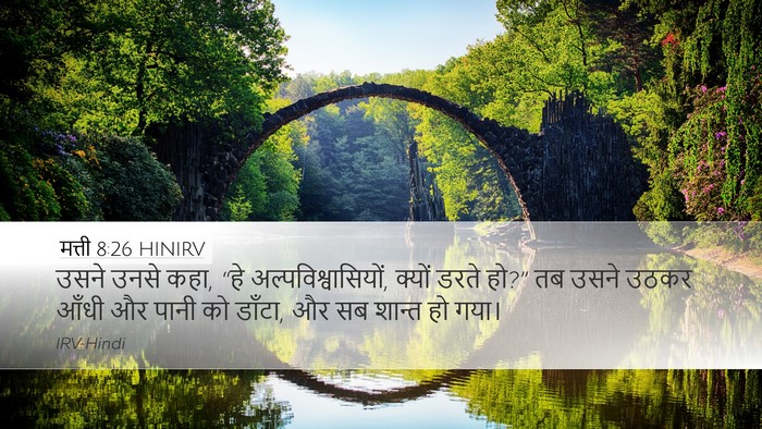 मत्ती 8:26 HINIRV Bible Verse Image