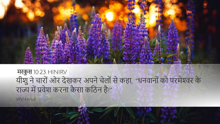 मरकुस 10:23 HINIRV Bible Verse Image