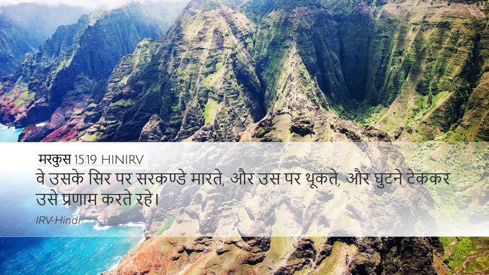 मरकुस 15:19 HINIRV Bible Verse Image