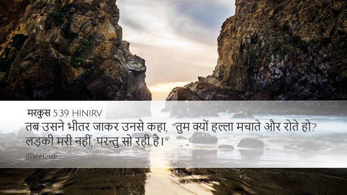 मरकुस 5:39 HINIRV Bible Verse Image