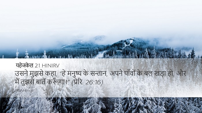 यहेजकेल 2:1 HINIRV Desktop Wallpaper - उसने मुझसे कहा, “हे - Desktop Bible Verse Wallpaper