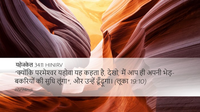 यहेजकेल 34:11 HINIRV Bible Verse Image