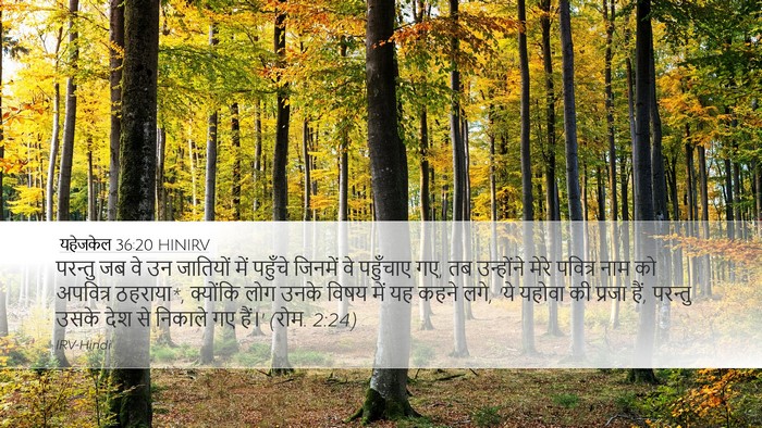 यहेजकेल 36:20 HINIRV Bible Verse Image