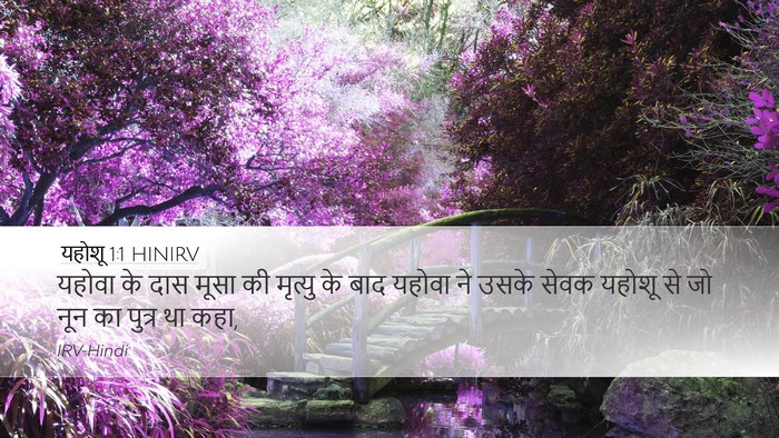 यहोशू 1:1 HINIRV Desktop Wallpaper - यहोवा के दास मूसा - Desktop Bible Verse Wallpaper