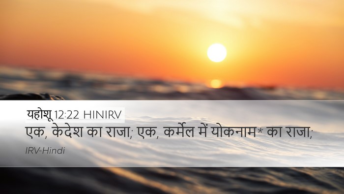 यहोशू 12:22 HINIRV Desktop Wallpaper - एक, केदेश का राजा; - Desktop Bible Verse Wallpaper