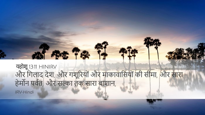 यहोशू 13:11 HINIRV Bible Verse Image