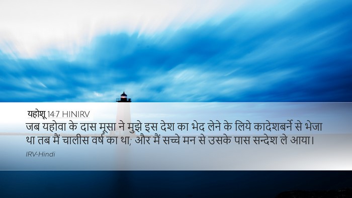 यहोशू 14:7 HINIRV Desktop Wallpaper - जब यहोवा के दास - Desktop Bible Verse Wallpaper