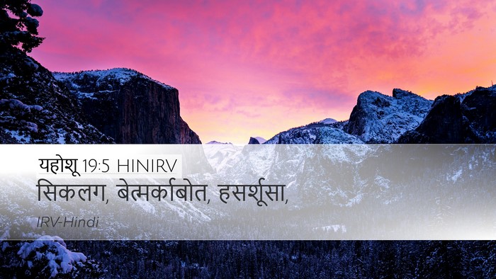 यहोशू 19:5 HINIRV Desktop Wallpaper - सिकलग, - Desktop Bible Verse Wallpaper