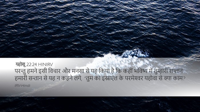 यहोशू 22:24 HINIRV Desktop Wallpaper - परन्तु हमने इसी - Desktop Bible Verse Wallpaper