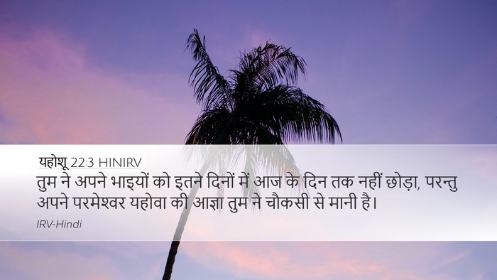 यहोशू 22:3 HINIRV Bible Verse Image