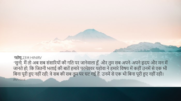 यहोशू 23:14 HINIRV Bible Verse Image