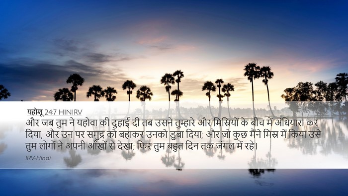 यहोशू 24:7 HINIRV Desktop Wallpaper - और जब तुम ने यहोवा - Desktop Bible Verse Wallpaper