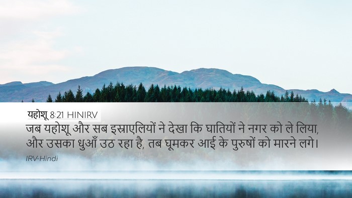 यहोशू 8:21 HINIRV Desktop Wallpaper - जब यहोशू और सब - Desktop Bible Verse Wallpaper