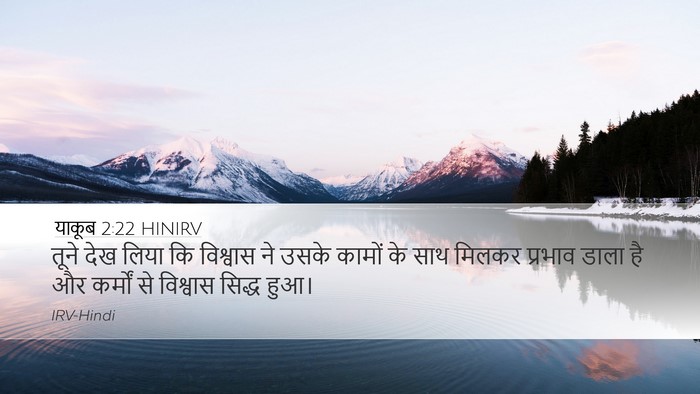 याकूब 2:22 HINIRV Desktop Wallpaper - तूने देख लिया कि - Desktop Bible Verse Wallpaper