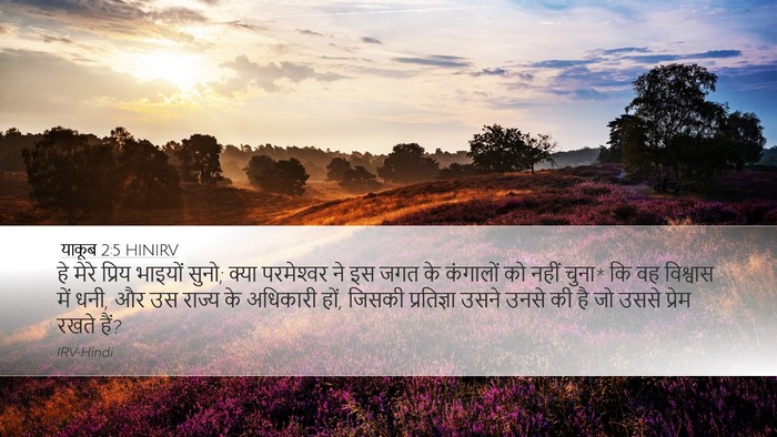 याकूब 2:5 HINIRV Bible Verse Image