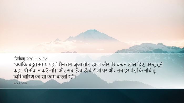 यिर्मयाह 2:20 HINIRV Bible Verse Image